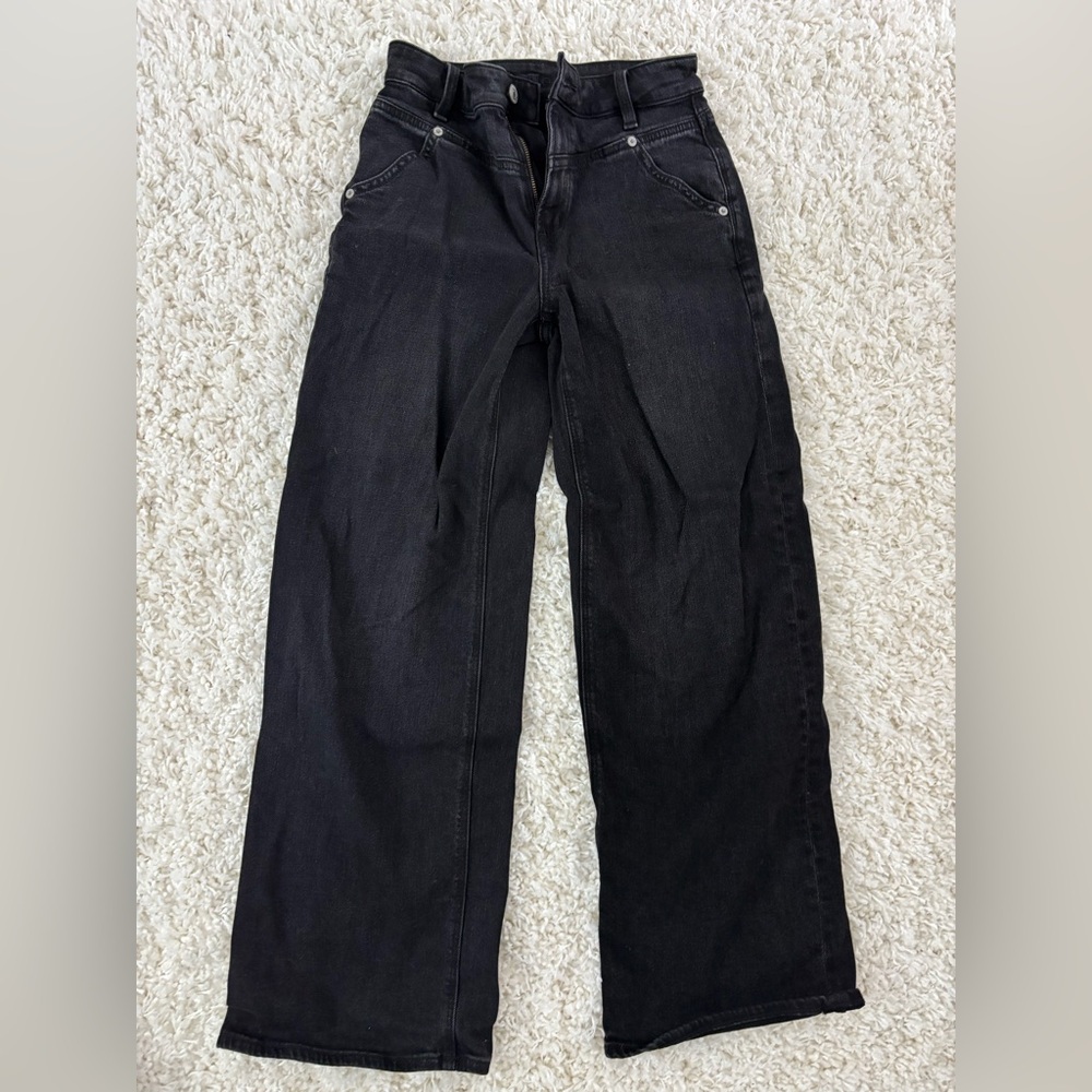 American Eagle Wide Leg Jeans Black